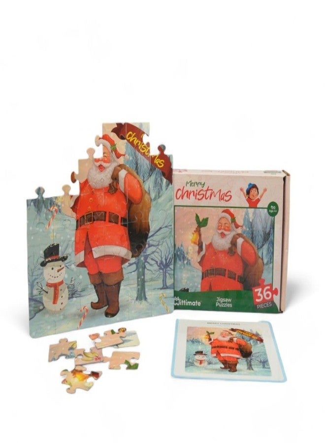 Mittimate Christmas Jigsaw Puzzle Game I 36 Pieces Puzzle Toy I Creative Activity, Travel Game, Christmas Gift for Boys & Girls Ages 4, 5, 6, 7, 8, 9 - Image 2